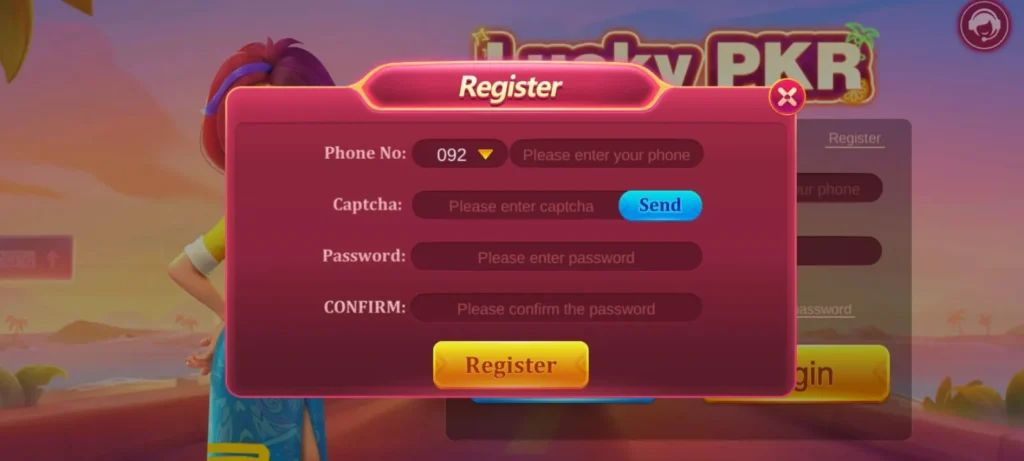 Lucky-pkr-login-image